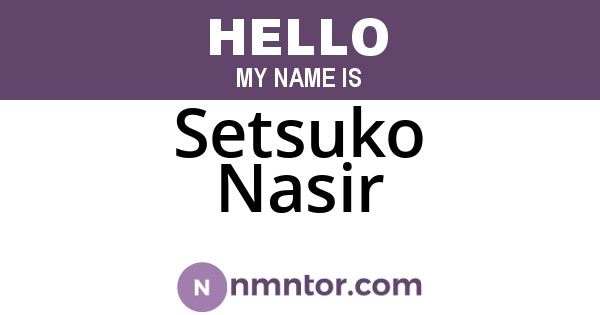 Setsuko Nasir