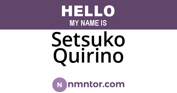 Setsuko Quirino