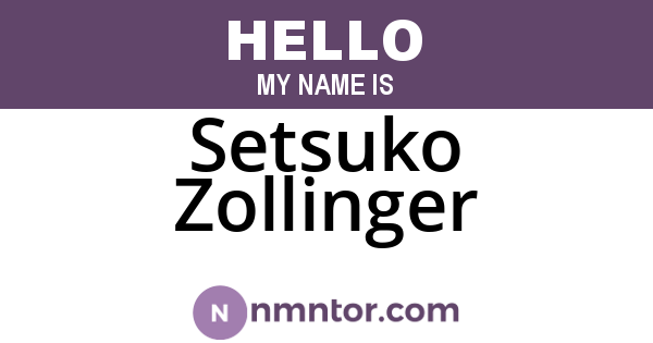Setsuko Zollinger