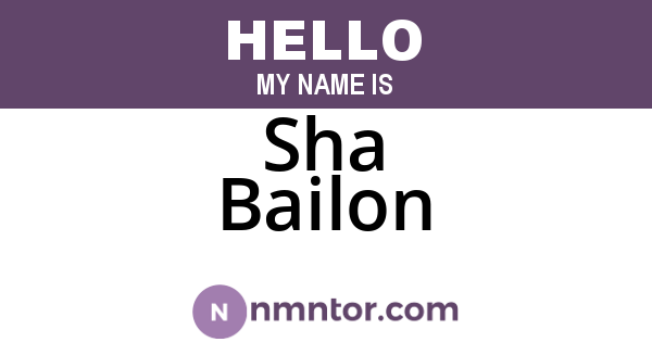 Sha Bailon