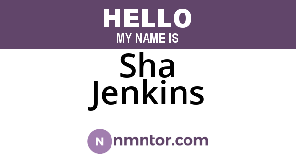 Sha Jenkins