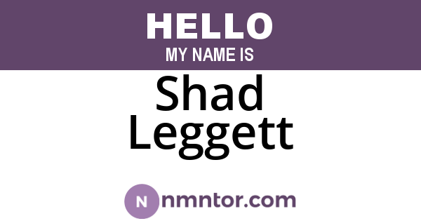 Shad Leggett
