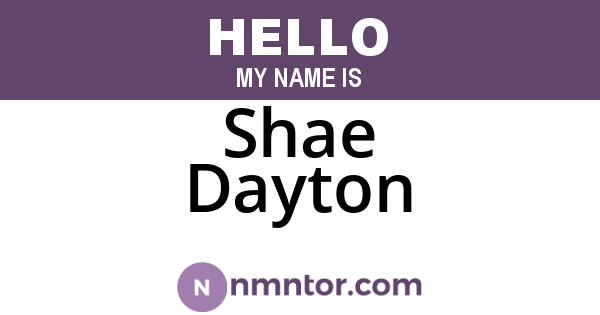 Shae Dayton