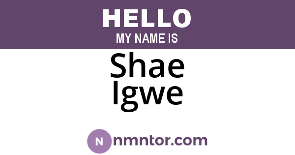 Shae Igwe