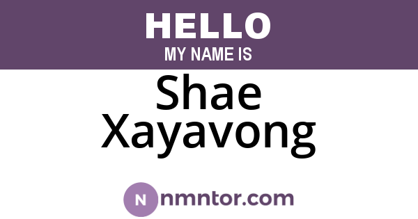 Shae Xayavong