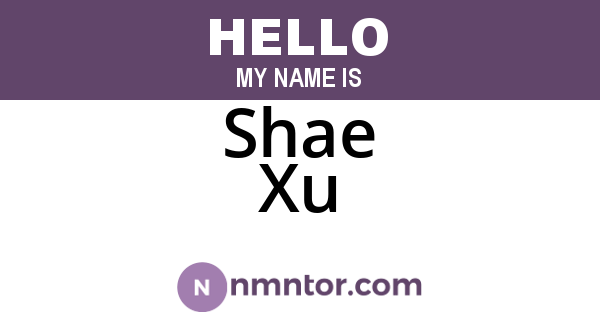 Shae Xu
