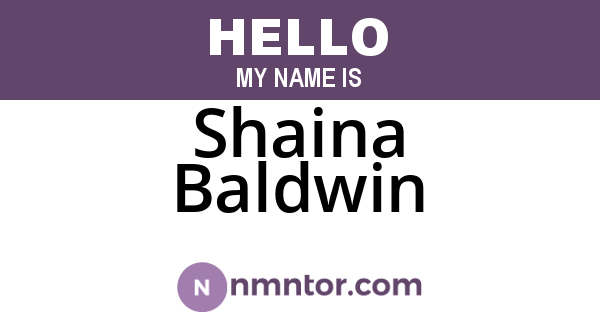 Shaina Baldwin