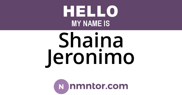 Shaina Jeronimo
