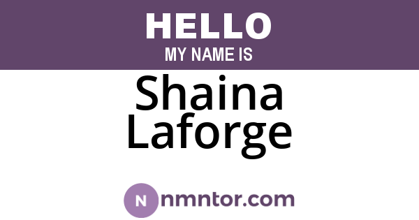 Shaina Laforge