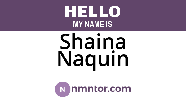 Shaina Naquin
