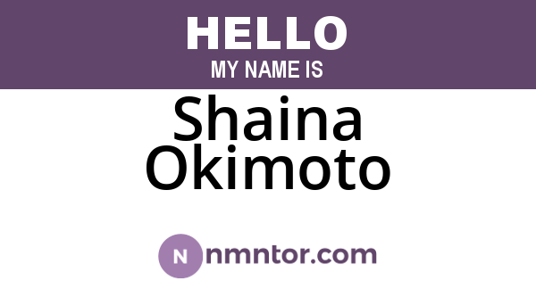 Shaina Okimoto