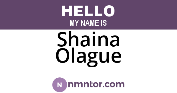 Shaina Olague