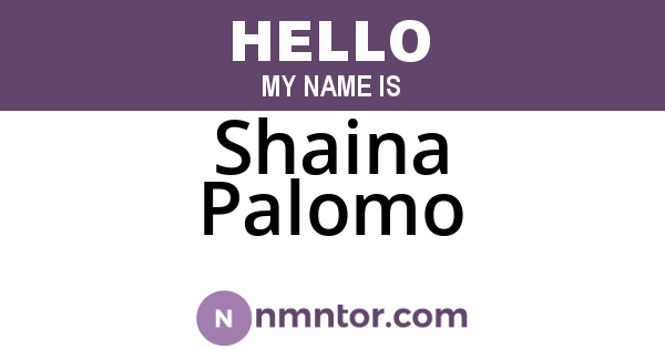 Shaina Palomo