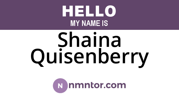 Shaina Quisenberry