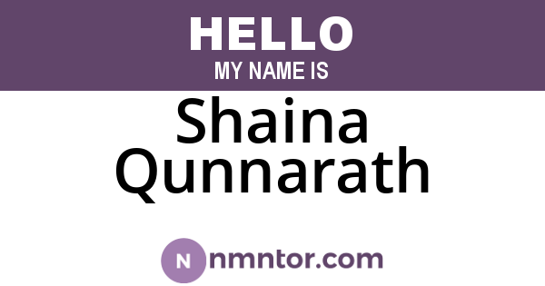 Shaina Qunnarath