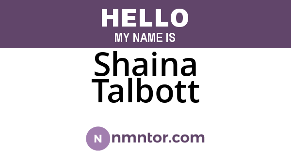 Shaina Talbott