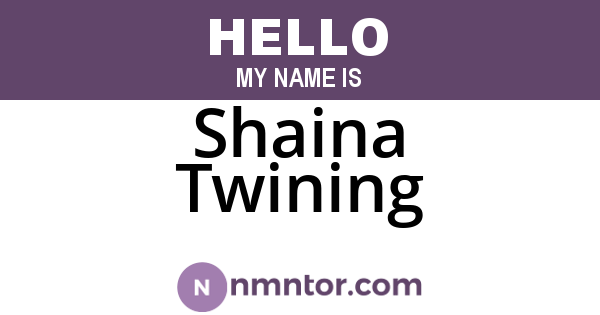 Shaina Twining