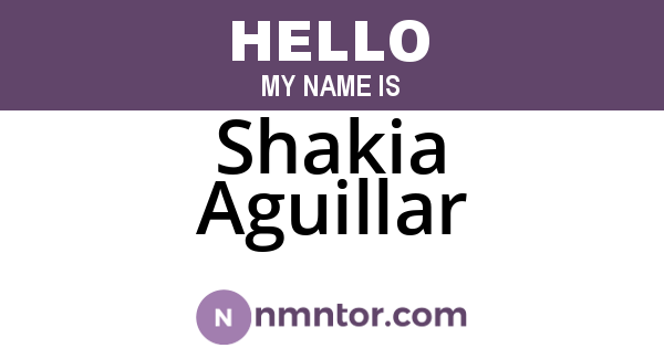 Shakia Aguillar