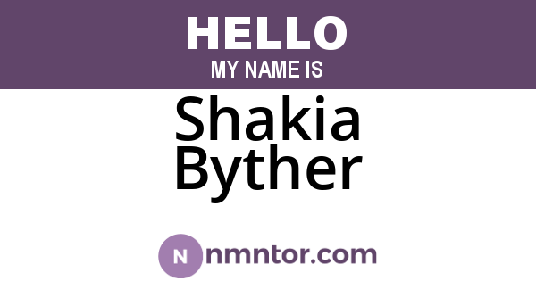 Shakia Byther