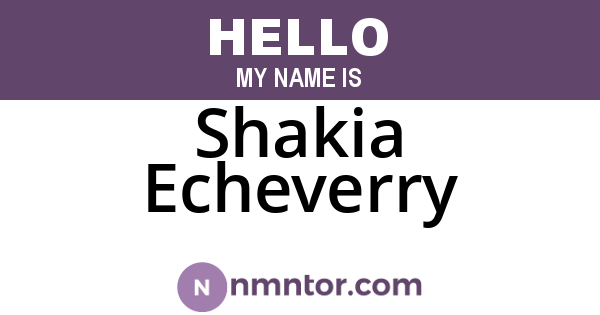 Shakia Echeverry
