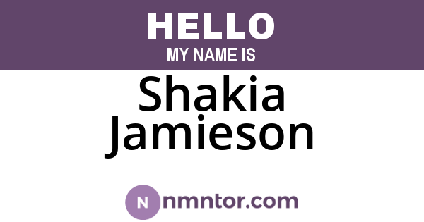 Shakia Jamieson