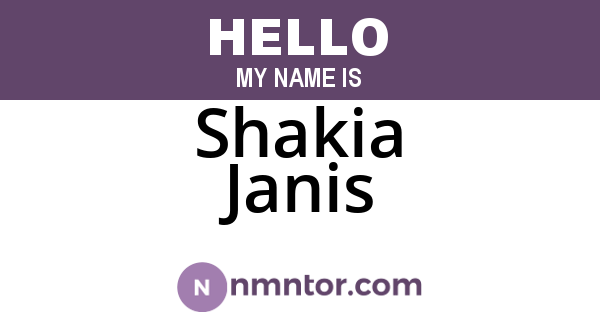 Shakia Janis