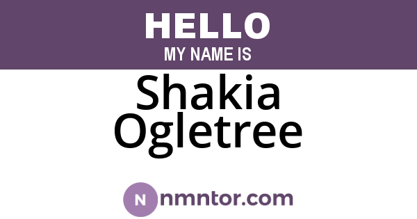 Shakia Ogletree