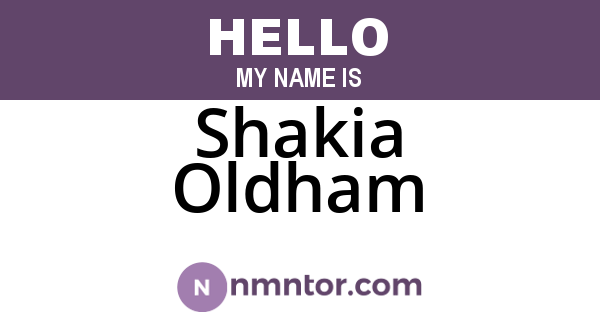 Shakia Oldham