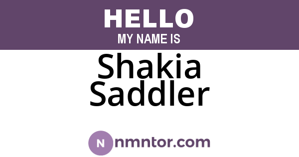 Shakia Saddler