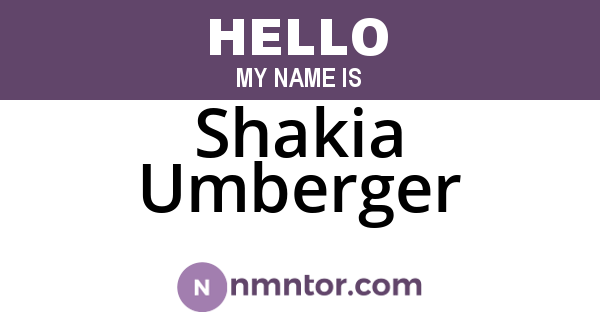 Shakia Umberger