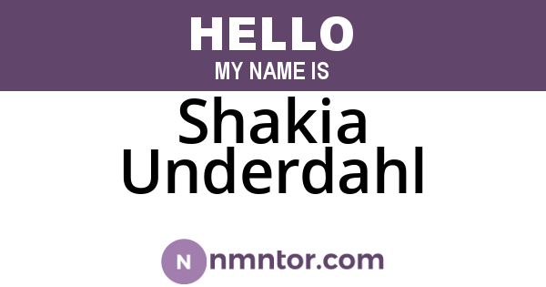 Shakia Underdahl