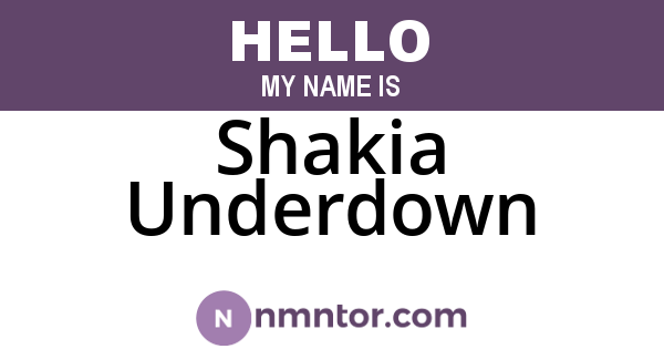 Shakia Underdown