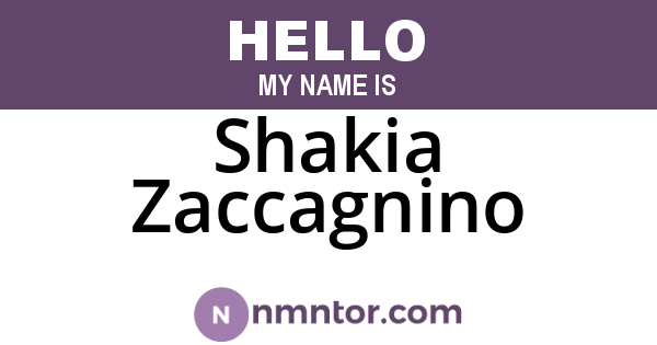 Shakia Zaccagnino