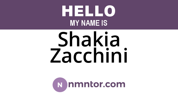 Shakia Zacchini