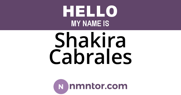 Shakira Cabrales