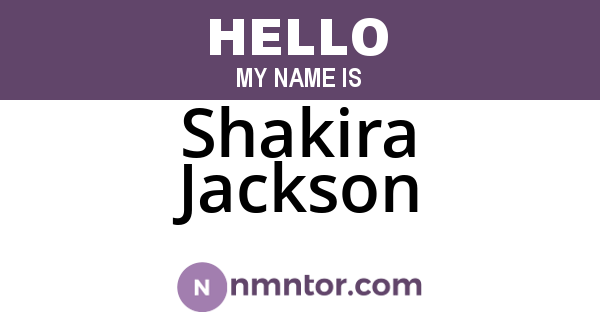Shakira Jackson
