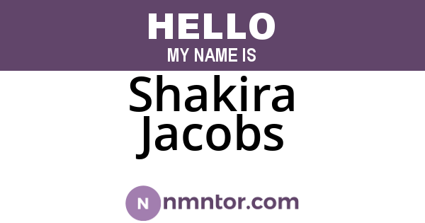 Shakira Jacobs