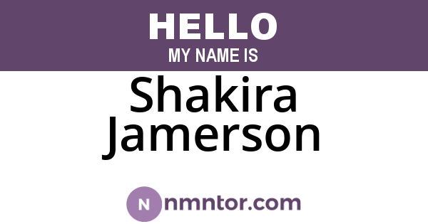 Shakira Jamerson