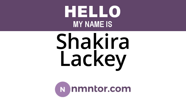 Shakira Lackey