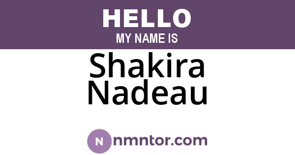 Shakira Nadeau
