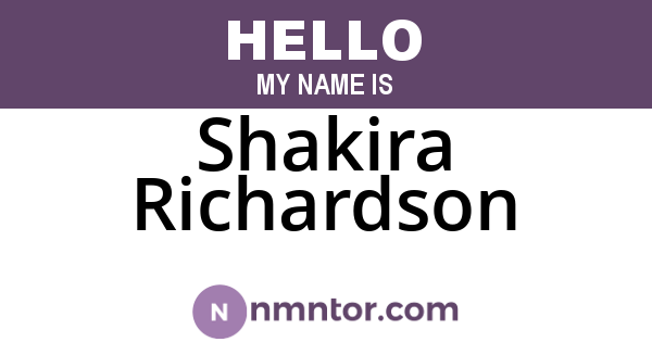 Shakira Richardson