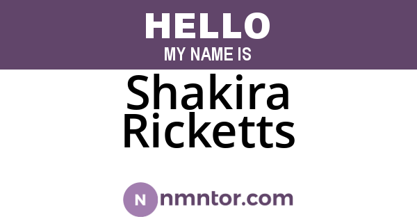 Shakira Ricketts