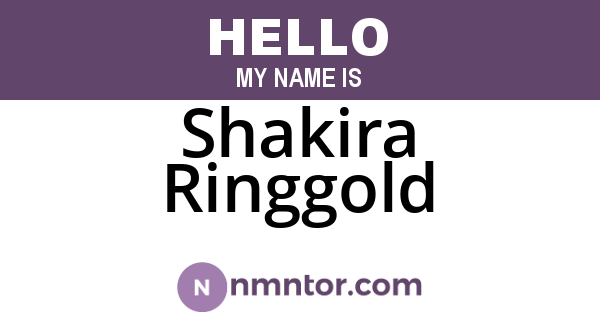 Shakira Ringgold