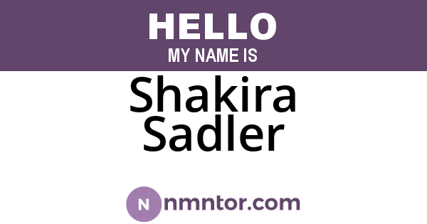 Shakira Sadler
