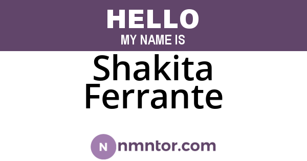 Shakita Ferrante