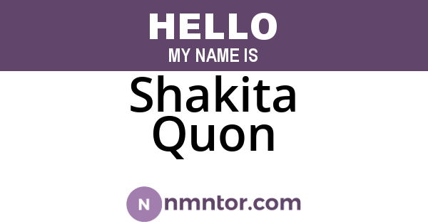Shakita Quon