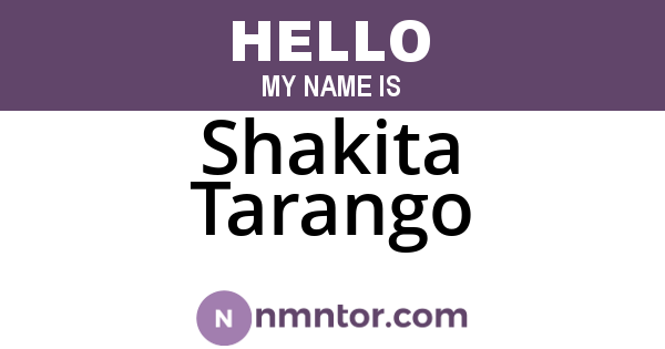 Shakita Tarango
