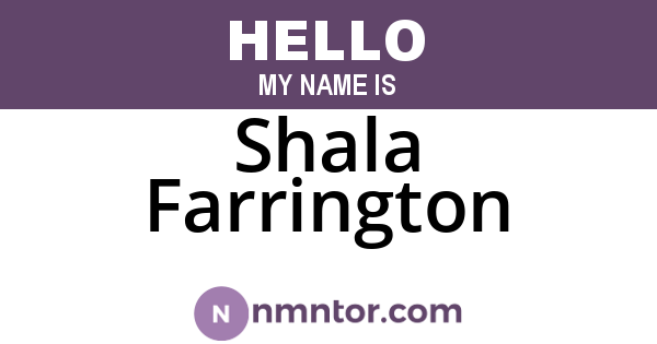 Shala Farrington