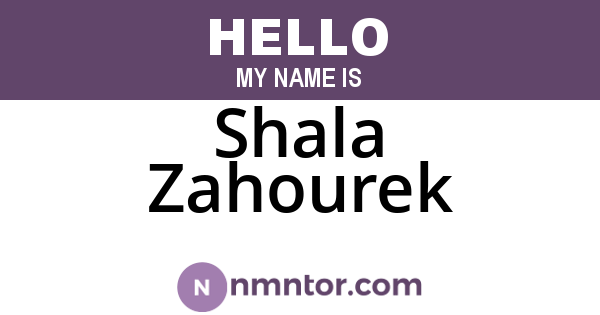 Shala Zahourek