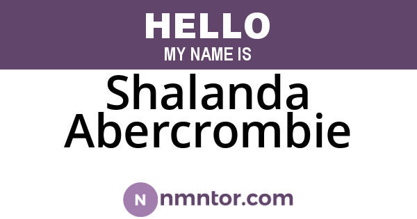 Shalanda Abercrombie